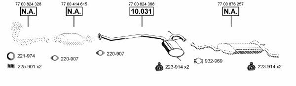 Asmet RE104225 Exhaust system RE104225: Buy near me in Poland at 2407.PL - Good price!