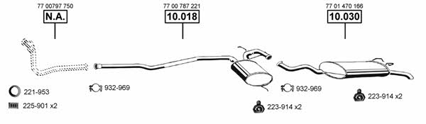 Asmet RE104260 Exhaust system RE104260: Buy near me in Poland at 2407.PL - Good price!