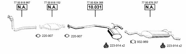 Asmet RE104275 Exhaust system RE104275: Buy near me in Poland at 2407.PL - Good price!