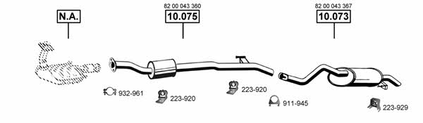 Asmet RE105400 Exhaust system RE105400: Buy near me at 2407.PL in Poland at an Affordable price!
