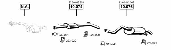 Asmet RE105410 Exhaust system RE105410: Buy near me at 2407.PL in Poland at an Affordable price!