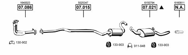  FO070615 Exhaust system FO070615: Buy near me in Poland at 2407.PL - Good price!