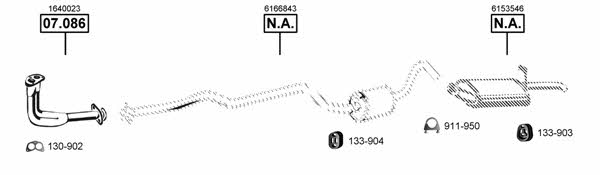  FO070910 Exhaust system FO070910: Buy near me in Poland at 2407.PL - Good price!