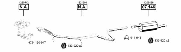  FO071230 Exhaust system FO071230: Buy near me in Poland at 2407.PL - Good price!