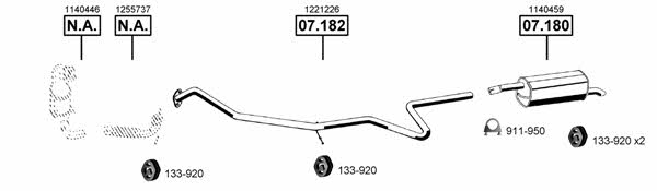  FO071500 Exhaust system FO071500: Buy near me in Poland at 2407.PL - Good price!