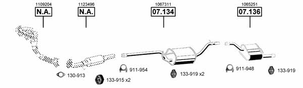  FO072550 Система выпуска отработаных газов FO072550: Отличная цена - Купить в Польше на 2407.PL!