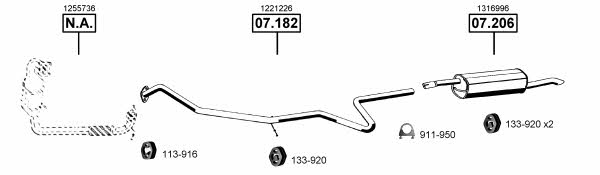  FO073030 Exhaust system FO073030: Buy near me in Poland at 2407.PL - Good price!