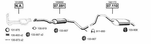 FO073800 Exhaust system FO073800: Buy near me in Poland at 2407.PL - Good price!