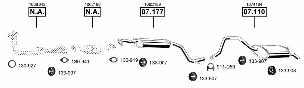 Asmet FO073815 Exhaust system FO073815: Buy near me in Poland at 2407.PL - Good price!