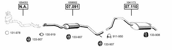  FO073840 Exhaust system FO073840: Buy near me in Poland at 2407.PL - Good price!