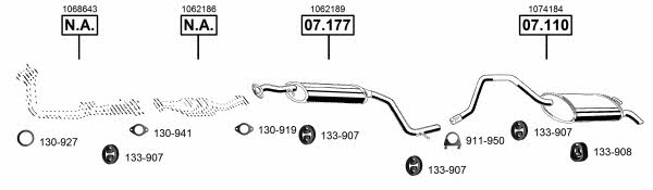  FO073850 Exhaust system FO073850: Buy near me in Poland at 2407.PL - Good price!