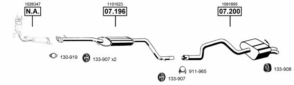 Asmet FO073930 Exhaust system FO073930: Buy near me in Poland at 2407.PL - Good price!