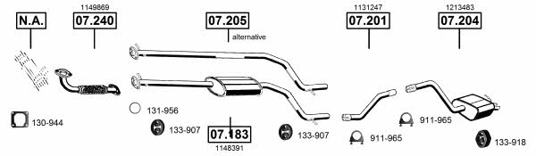  FO073940 Exhaust system FO073940: Buy near me in Poland at 2407.PL - Good price!