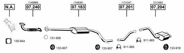  FO073945 Exhaust system FO073945: Buy near me in Poland at 2407.PL - Good price!