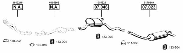 Asmet FO074685 Exhaust system FO074685: Buy near me in Poland at 2407.PL - Good price!