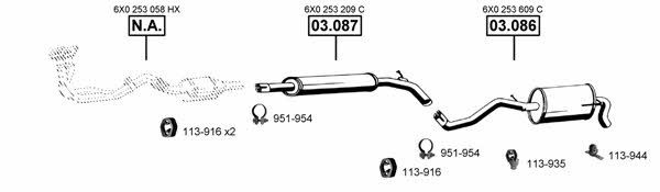  SE190500 Система випуску відпрацьованих газів SE190500: Приваблива ціна - Купити у Польщі на 2407.PL!