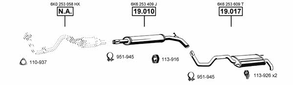  SE191320 Exhaust system SE191320: Buy near me in Poland at 2407.PL - Good price!