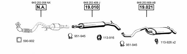  SE191325 Exhaust system SE191325: Buy near me in Poland at 2407.PL - Good price!