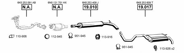  SE191415 Exhaust system SE191415: Buy near me in Poland at 2407.PL - Good price!