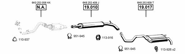  SE191420 Exhaust system SE191420: Buy near me in Poland at 2407.PL - Good price!