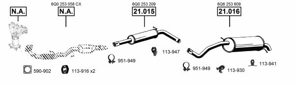 SE191455 Система випуску відпрацьованих газів SE191455: Приваблива ціна - Купити у Польщі на 2407.PL!