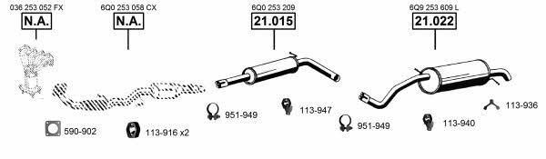 Asmet SK210420 Exhaust system SK210420: Buy near me at 2407.PL in Poland at an Affordable price!