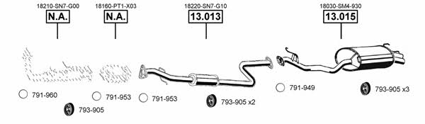 Asmet HO130180 Exhaust system HO130180: Buy near me at 2407.PL in Poland at an Affordable price!