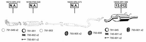 Asmet HO130685 Exhaust system HO130685: Buy near me in Poland at 2407.PL - Good price!