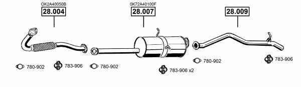 Asmet KI280200 Система випуску відпрацьованих газів KI280200: Приваблива ціна - Купити у Польщі на 2407.PL!