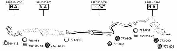 Asmet MA110470 Exhaust system MA110470: Buy near me in Poland at 2407.PL - Good price!