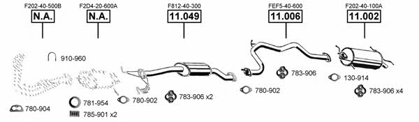 Asmet MA112040 Exhaust system MA112040: Buy near me in Poland at 2407.PL - Good price!