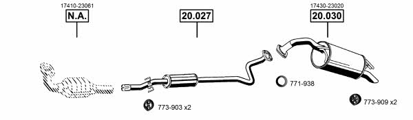 Asmet TO204100 Exhaust system TO204100: Buy near me in Poland at 2407.PL - Good price!