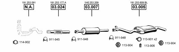  VA031400 Система випуску відпрацьованих газів VA031400: Приваблива ціна - Купити у Польщі на 2407.PL!