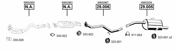  AL290400 Exhaust system AL290400: Buy near me in Poland at 2407.PL - Good price!