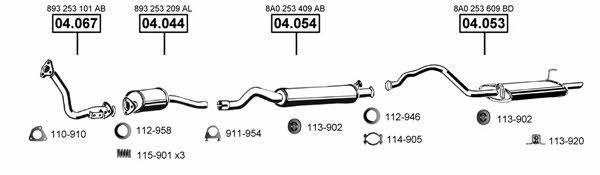  AU060715 Exhaust system AU060715: Buy near me in Poland at 2407.PL - Good price!