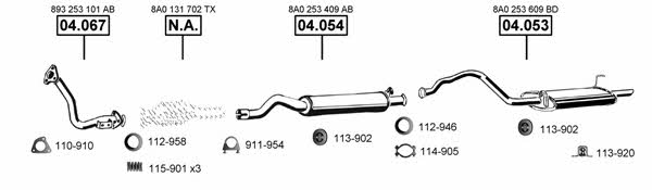  AU060720 Exhaust system AU060720: Buy near me in Poland at 2407.PL - Good price!
