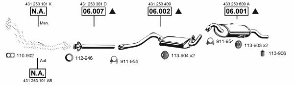 Asmet AU061200 Exhaust system AU061200: Buy near me in Poland at 2407.PL - Good price!