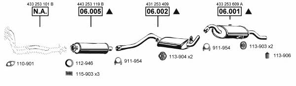 Asmet AU061385 Exhaust system AU061385: Buy near me in Poland at 2407.PL - Good price!