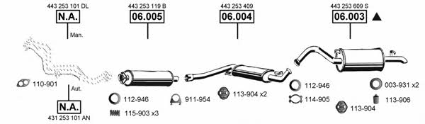  AU061425 Exhaust system AU061425: Buy near me in Poland at 2407.PL - Good price!