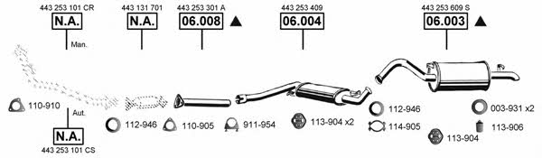  AU061435 Exhaust system AU061435: Buy near me in Poland at 2407.PL - Good price!