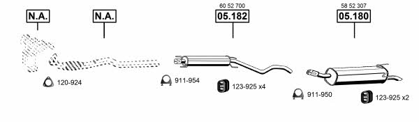 Asmet OP051652 Exhaust system OP051652: Buy near me in Poland at 2407.PL - Good price!