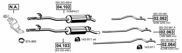  VA031080 Exhaust system VA031080: Buy near me in Poland at 2407.PL - Good price!