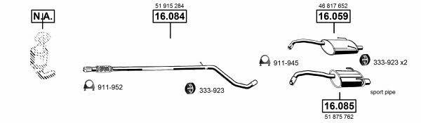 Asmet FI160010 Exhaust system FI160010: Buy near me at 2407.PL in Poland at an Affordable price!