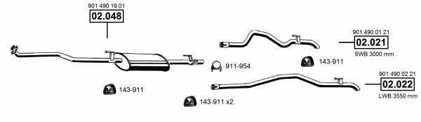 Asmet ME012290 Exhaust system ME012290: Buy near me in Poland at 2407.PL - Good price!