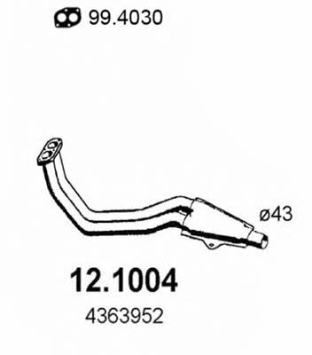  12.1004 Exhaust pipe 121004: Buy near me in Poland at 2407.PL - Good price!