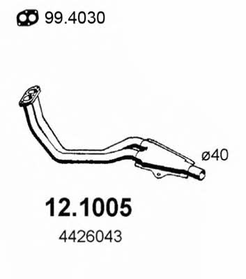  12.1005 Exhaust pipe 121005: Buy near me in Poland at 2407.PL - Good price!