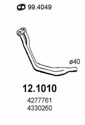  12.1010 Exhaust pipe 121010: Buy near me in Poland at 2407.PL - Good price!