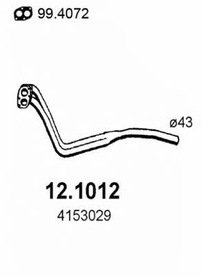 Asso 12.1012 Exhaust pipe 121012: Buy near me in Poland at 2407.PL - Good price!