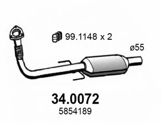 Asso 34.0072 Catalytic Converter 340072: Buy near me in Poland at 2407.PL - Good price!