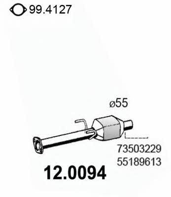 Asso 12.0094 Catalytic Converter 120094: Buy near me in Poland at 2407.PL - Good price!